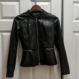 Romeo+Juliet Couture Black Faux Leather Jacket, M